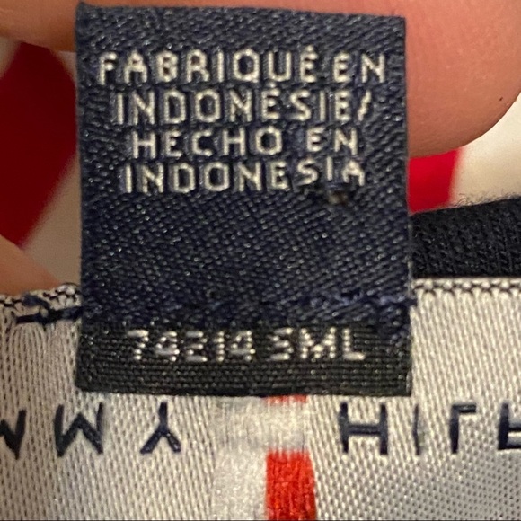 Tommy‎ Hilfiger red white black striped sleeveless maxi dress size small #72414 - Picture 8 of 11